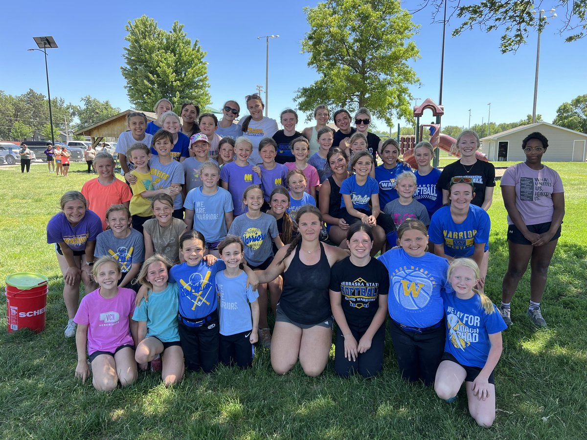 Great day for youth softball camp! Exciting to see what the future holds! Campers were great and high school helpers were awesome! 💙💛