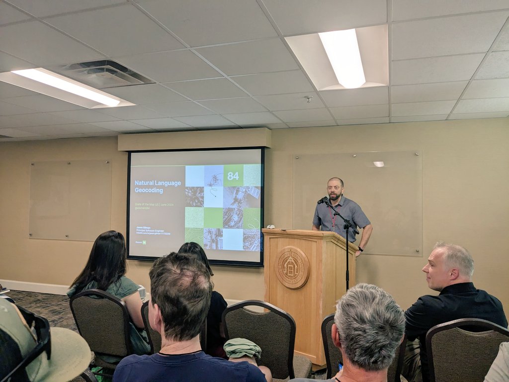 Levente Juhász (@juhaszlevi) on Twitter photo Next up <a href="/Element84/">Element 84</a> and Natural Language geocoding. Super timely, super interesting. #sotmus #sotmus2024 <a href="/sotmus/">State of the Map US</a> <a href="/OpenStreetMapUS/">OpenStreetMap US</a> Next up <a href="/Element84/">Element 84</a> and Natural Language geocoding. Super timely, super interesting. #sotmus #sotmus2024 <a href="/sotmus/">State of the Map US</a> <a href="/OpenStreetMapUS/">OpenStreetMap US</a>