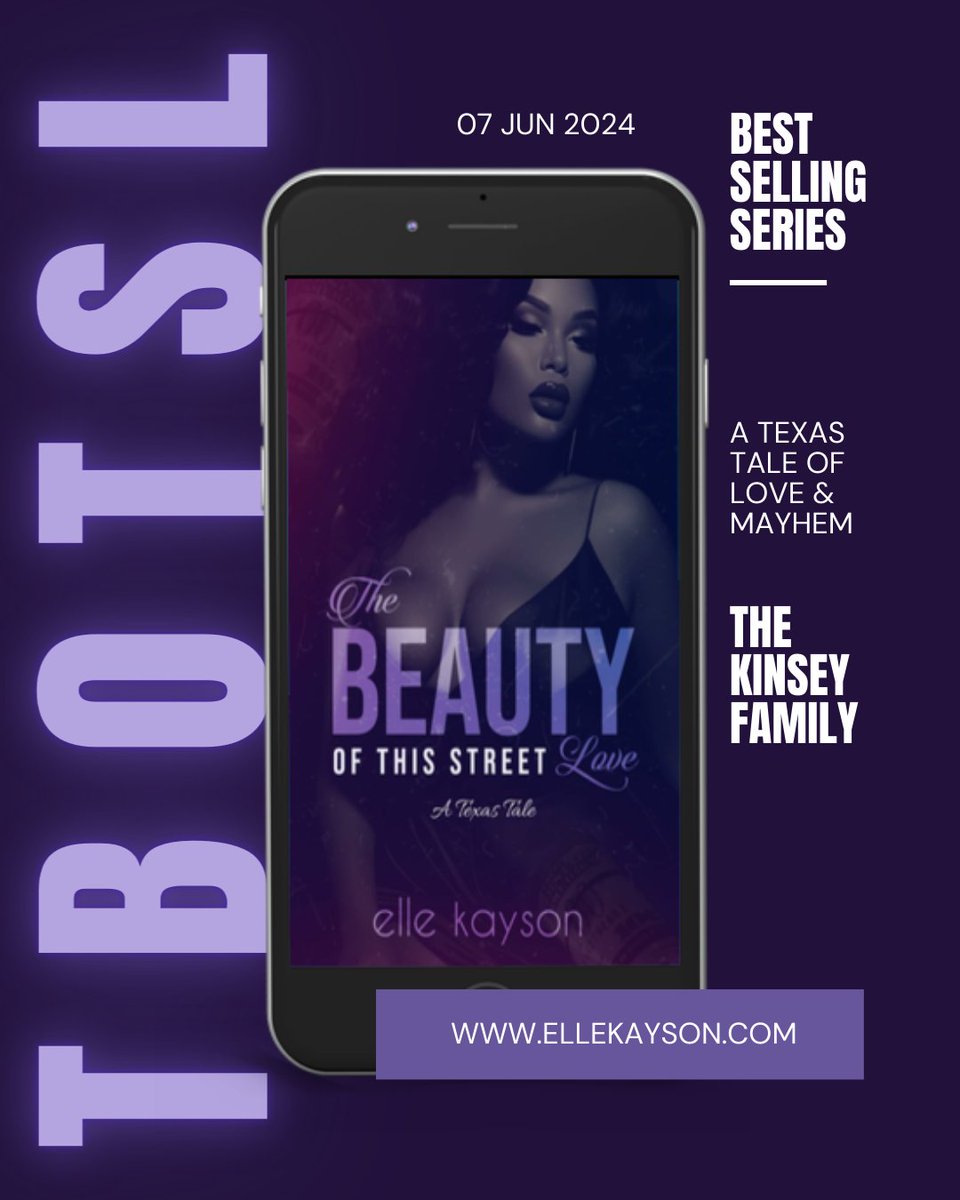 ElleKayson's tweet photo. The Beauty of this Street Love🔥💜
https://t.co/oWhgeiGBJP
The Kinseys’ old habits died hard & their lifestyle threatened to push the women they wanted most out of their lives. Can their love survive the streets?
#ellekayson #bookseriestoread #bookseriesaddict #streetromance https://t.co/iKdctymUs3