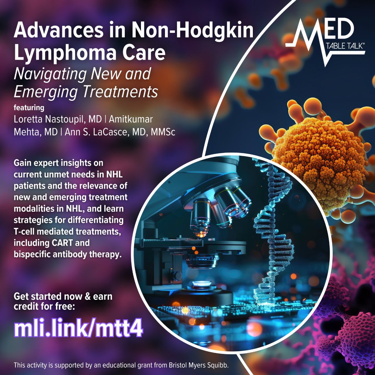 Medical Learning Institute, Inc. (@mlieducation) on Twitter photo Tune in to this #MedTableTalk episode to hear insights from <a href="/LNastoupilMD/">Loretta J. Nastoupil, MD</a>, <a href="/Lymphoma_MD/">Amitkumar Mehta, MD</a> & <a href="/DrLaCasce/">Ann LaCasce, MD</a> on current unmet needs in NHL patients & the relevance of new & emerging treatment modalities, & learn practical strategies for differentiating T-cell mediated treatments, Tune in to this #MedTableTalk episode to hear insights from <a href="/LNastoupilMD/">Loretta J. Nastoupil, MD</a>, <a href="/Lymphoma_MD/">Amitkumar Mehta, MD</a> & <a href="/DrLaCasce/">Ann LaCasce, MD</a> on current unmet needs in NHL patients & the relevance of new & emerging treatment modalities, & learn practical strategies for differentiating T-cell mediated treatments,