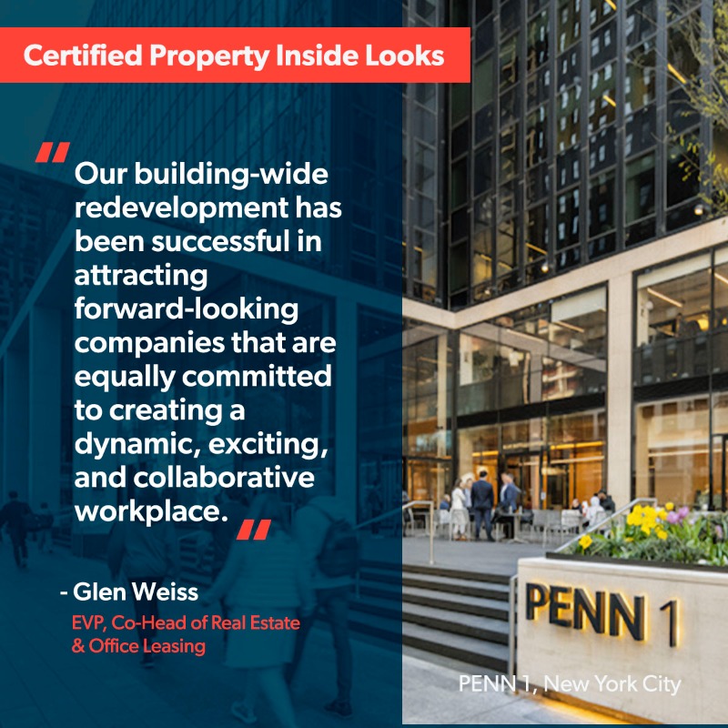 HqOapp's tweet photo. Want to be like the iconic PENN 1? Find out if your US-based property has what it takes to become a certified Best Space to Work.
