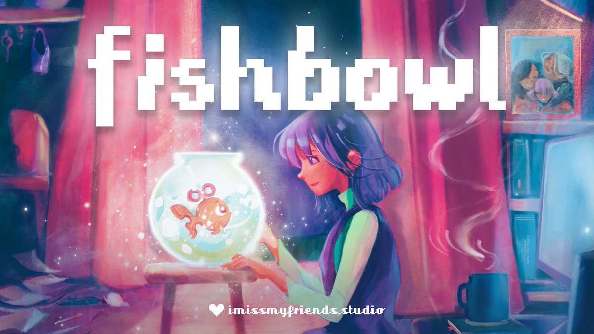imissmy_friends's tweet photo. Heyy #pitchyagame! 👋🏾💜
Fishbowl is a heartfelt game about friendship, grief and isolation with branching narrative &amp; multiple endings. A short DEMO is OUT NOW! Play on PS5 &amp; Steam! 🙌🏾 Made by two people from India 👨🏾‍💻👩🏾‍🎤

PS5: https://t.co/cFSQqSXcQc
Steam: https://t.co/DJYMQVCeMV https://t.co/OWF7mexdSo