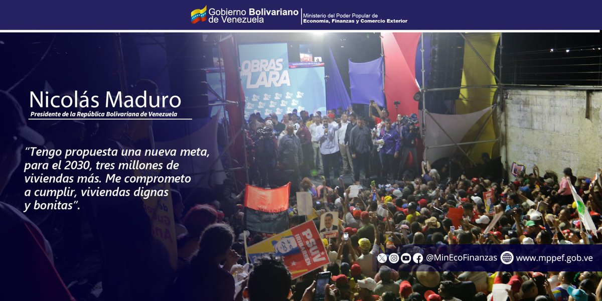 minecofinanzas's tweet image. #EnFrases || Luego de una extensa jornada de trabajo, el Jefe de Estado @NicolasMaduro fue recibido con júbilo por la población del estado #Lara, a quiénes agradeció e invitó a seguir apostando al desarrollo de la nación.

#08Jun