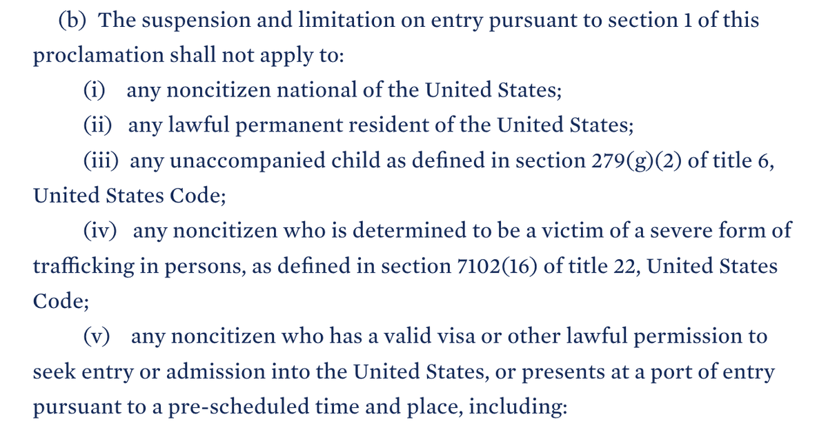 EricaVict0ria's tweet photo. @XicanoDeKCenMKE @PabloReports This is not correct. The EO explicitly states that LPRs and visa holders are exempt. https://t.co/Qa76peUafU