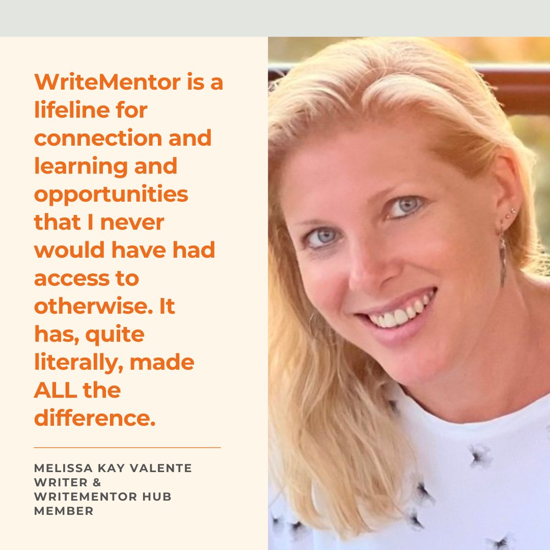 Our Hub members are enjoying lots of writing &amp; publishing success - like #writer Melissa Kay Valente 🎉 Find out how being part of the WriteMentor Hub community helped Melissa secure agent representation ↪️  shorturl.at/AYLz7 

Join the Hub ↪️ shorturl.at/Jj7R8