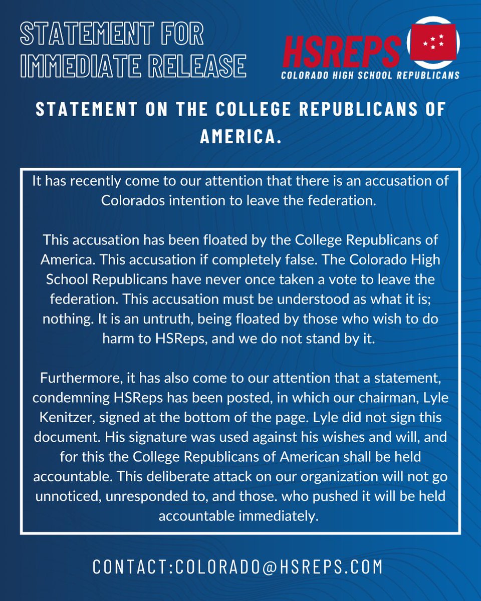 Colorado High School Republicans tweet media