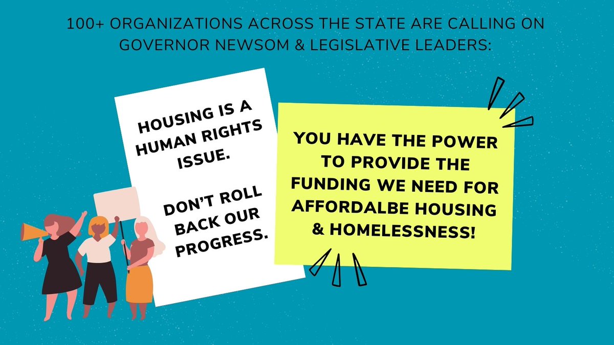 allhomeca's tweet photo. We join 100+ orgs in calling on @GavinNewsom to pass the #CALeg budget proposal &amp; restore funding for affordable housing &amp; homelessness programs. CA cannot afford cuts on these critical priorities. #MHP #HHAP #LIHTC Full letter here: https://t.co/zXxrIwsIz9 https://t.co/cYSxfxckeg