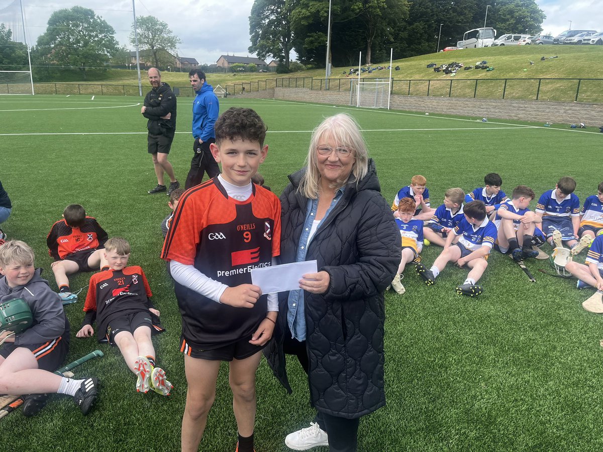 CpcBallycastle's tweet photo. Another brilliant day for our Year 8 hurlers capturing the annual @SM2_Foundation Tournament at @SLG_PE. 

This completed a memorable year for these boys - completing the treble of @AontroimGAA Cup, @ulsterschools Thompson Cup and now Shane Muholland Cup 

🏆🏆🏆
⚫️🟠
#tradition https://t.co/yszTieNzhh