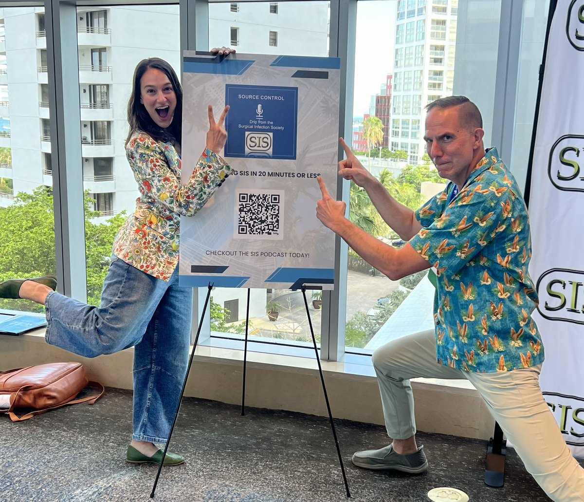 Surgical Infection Society (@surginfxsoc) on Twitter photo Are you at #SISNA24?
Stop by & come meet the <a href="/SurgInfxSoc/">Surgical Infection Society</a> Source Control Podcast hosts <a href="/FredPieracci55/">Fredric Pieracci</a> & Dr April Mendoza! Are you at #SISNA24?
Stop by & come meet the <a href="/SurgInfxSoc/">Surgical Infection Society</a> Source Control Podcast hosts <a href="/FredPieracci55/">Fredric Pieracci</a> & Dr April Mendoza!