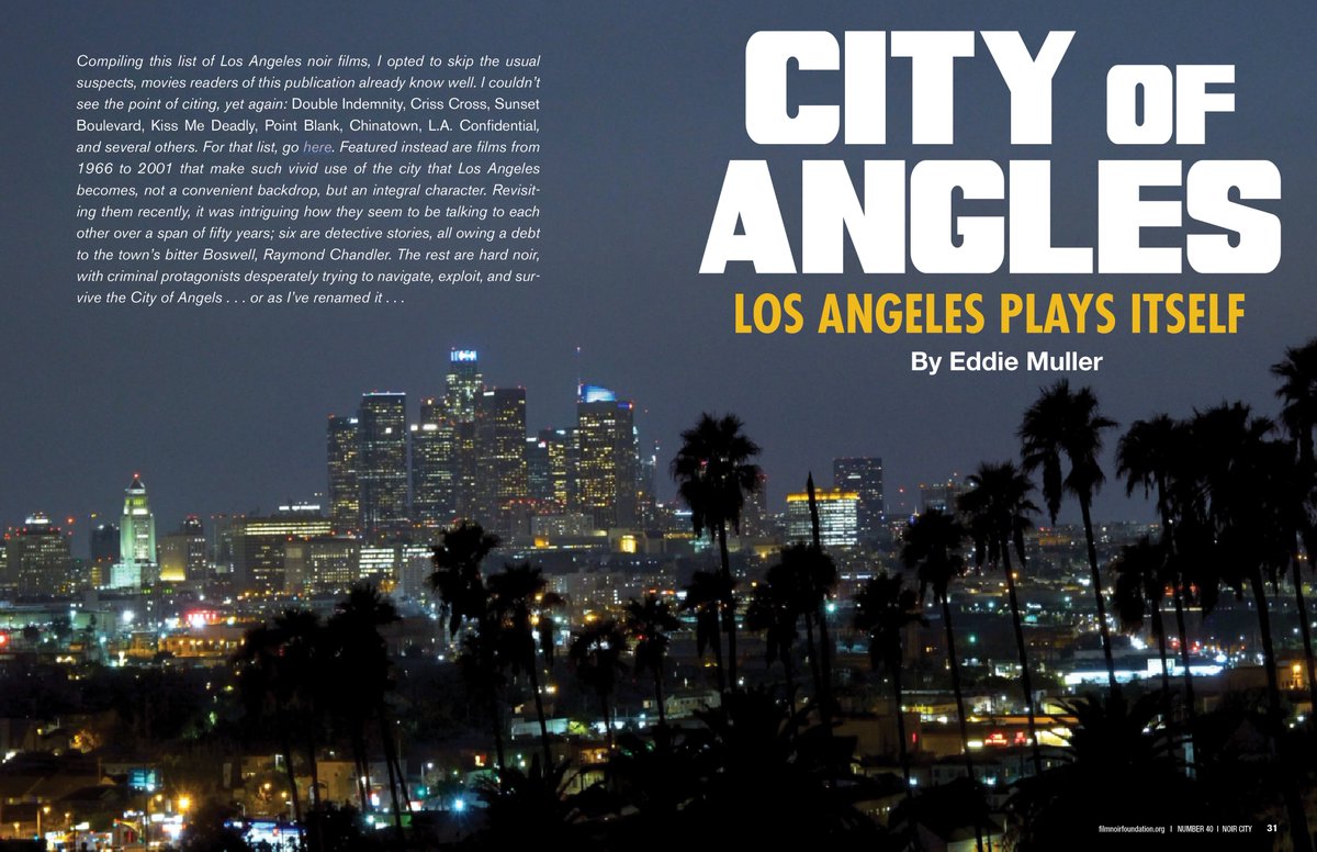 .<a href="/EddieMuller/">Eddie Muller</a> illuminates the hidden gems of  LA pulp in the current issue of NOIR CITY. Find out which ones you haven't seen! 

Design by <a href="/MWKronenberg/">Michael Kronenberg ✡️</a>.

Print: rb.gy/zdysfg Digital: rb.gy/rtn6px