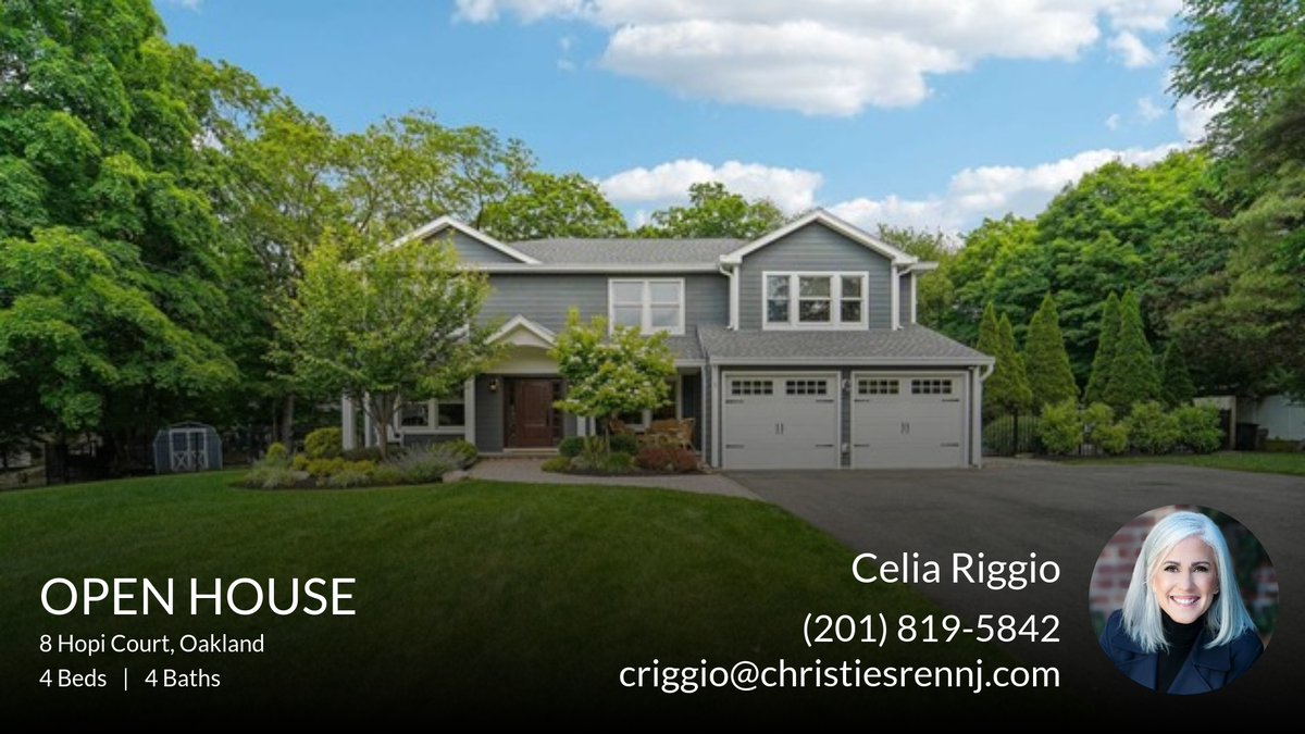 celrig's tweet image. Interested in this property? Attend the upcoming open houses this weekend and decide if it's the home for you!
- 
8 Hopi Court | Oakland, NJ 
Saturday, June 8 | 12pm-2pm
Sunday, June 9 | 1pm-3pm 
-
Hope to see you there! 🏡✨ homeforsale.at/8_HOPI_COURT_a…