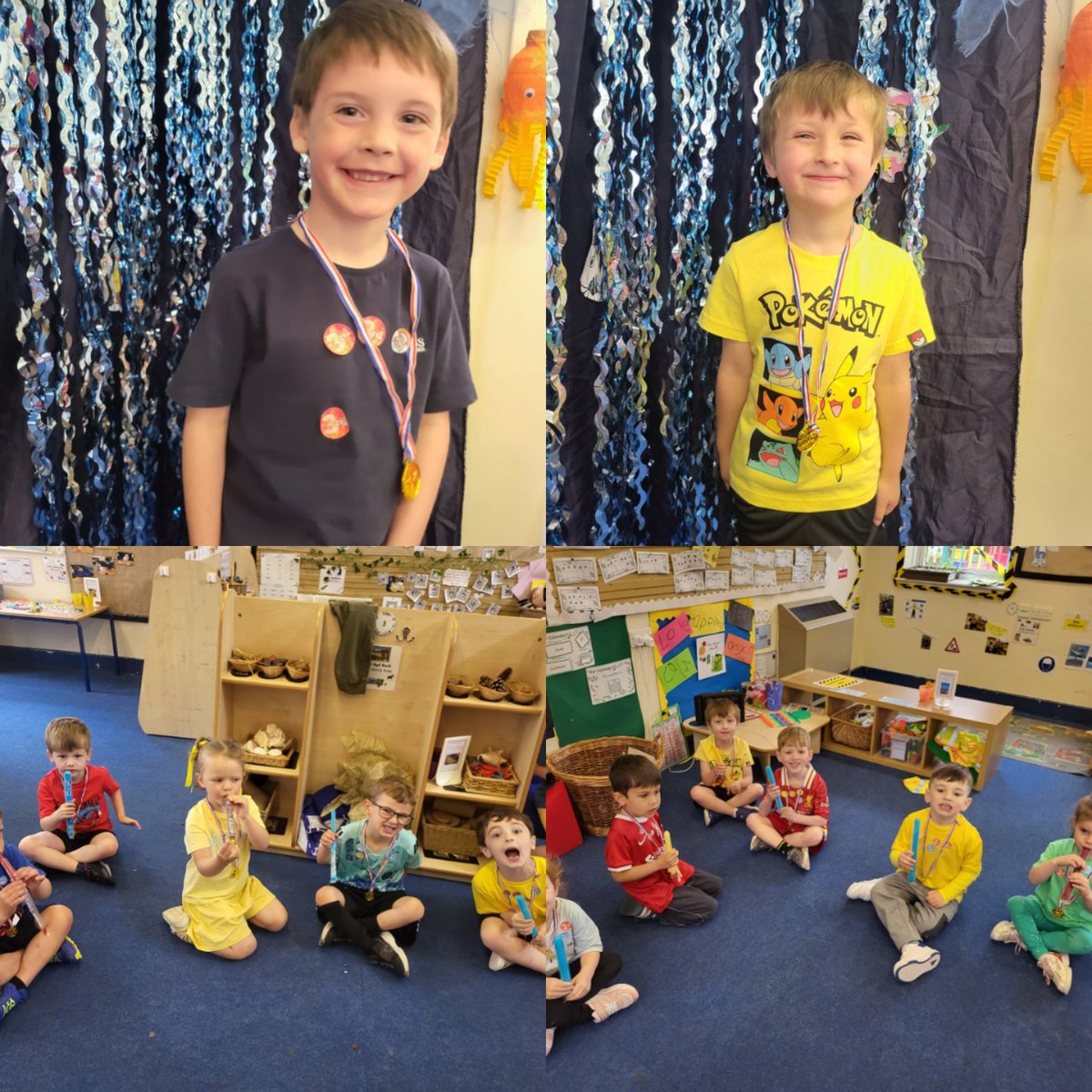 Reception &amp; Nursery did so well in their sports day today - as did the parents who competed in the adult races 👏 🏅
Da iawn pawb! 
<a href="/SychdynSchool/">Ysgol Sychdyn</a>