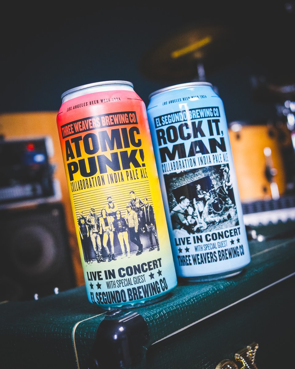 ThreeWeavers's tweet photo. It's FRIDAY and we are V-I-B-I-N-G.
Such an occasion calls for our new #LABeerWeek collab, ATOMIC PUNK IPA, brewed with @esbcbrews! Pick it up at our Inlgewood Tasting Room and #craftbeer shelves all over Los Angeles!
Don't forget to try ESBC's half of the collab, ROCK IT, MAN! https://t.co/P23vL7Rqy9
