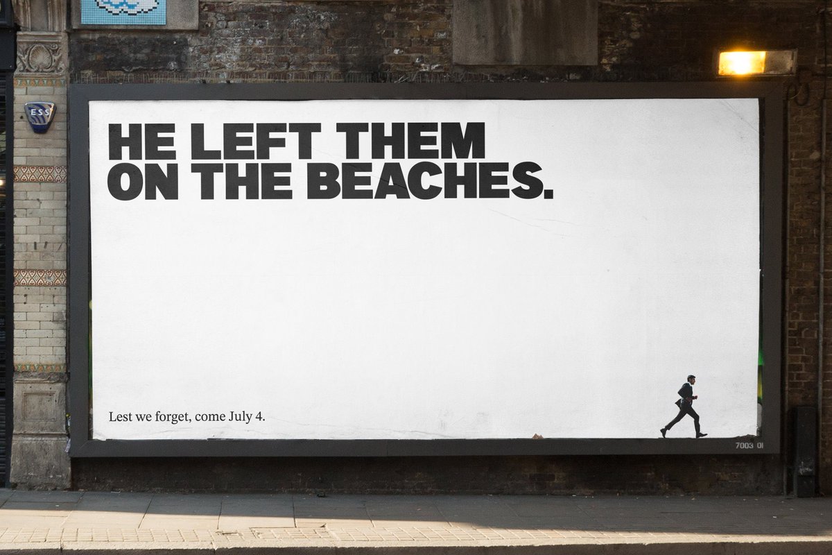 When six words say it all…! This is an absolutely brilliant poster and the “lest we forget” reference is perfect!
