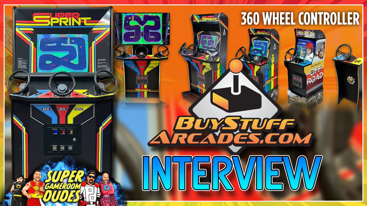 PDubsArcadeLoft's tweet photo. Should be a fun interview tonight! Heard @BuyStuffStore is going to show off various options of the 360 Wheel Controller Mods LIVE! 

Watch:  https://t.co/Cu8PrNS5vn 

#BuyStuffArcades #SuperSprint #Arcade #Multicade https://t.co/HIYqAfxt8T