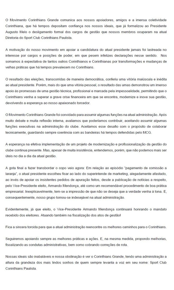 Movimento Corinthians Grande (@mcorinthiansgde) on Twitter photo 