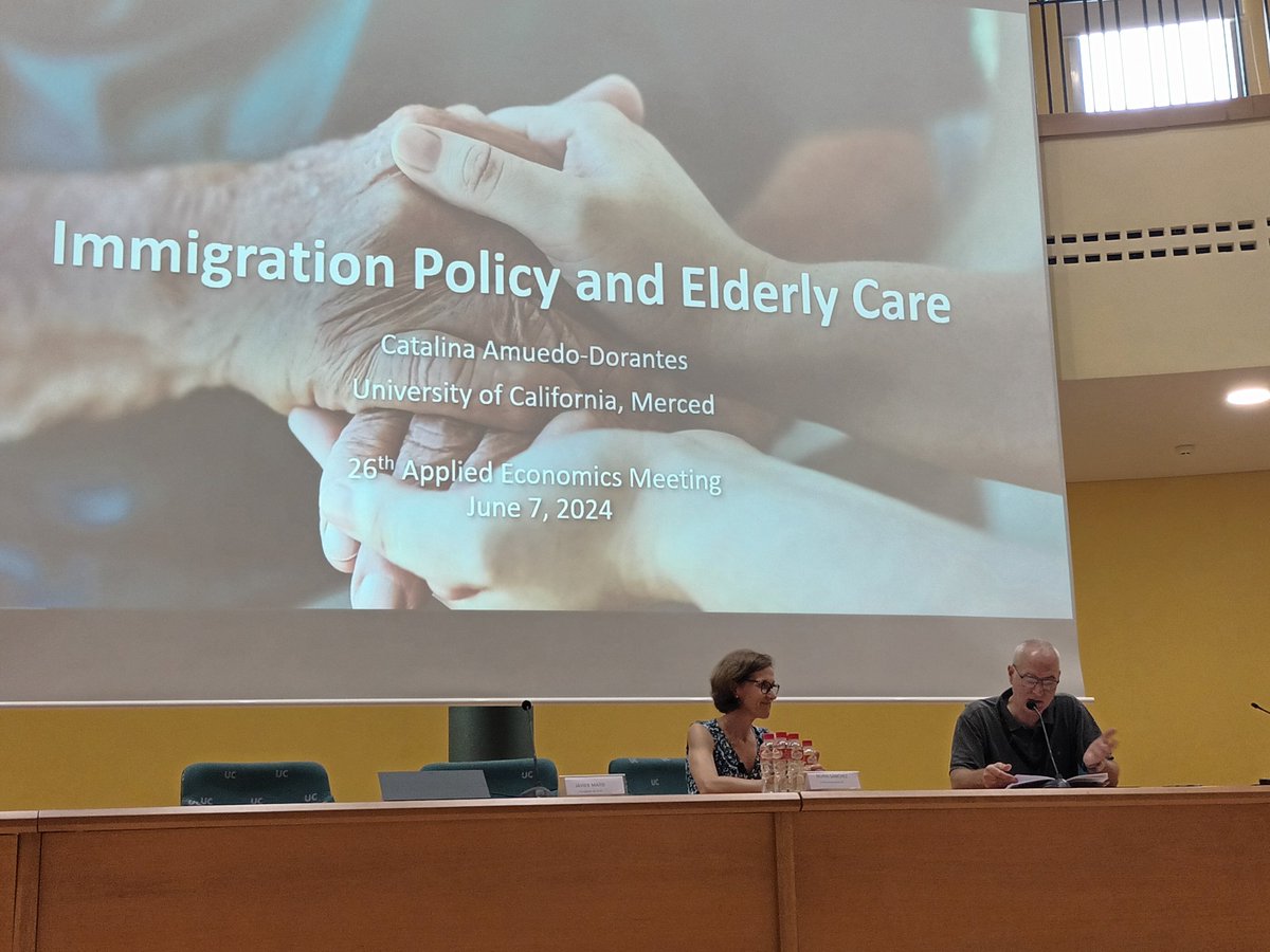 Excellent keynote lecture by Catalina Amuedo-Dorantes on key topics for our future, Immigration Policy and ElderlyCare, in the XXVI Applied Economics Meeting <a href="/ALdEconomia/">ALDE</a>, <a href="/unican/">Universidad de Cantabria</a>, Santander.