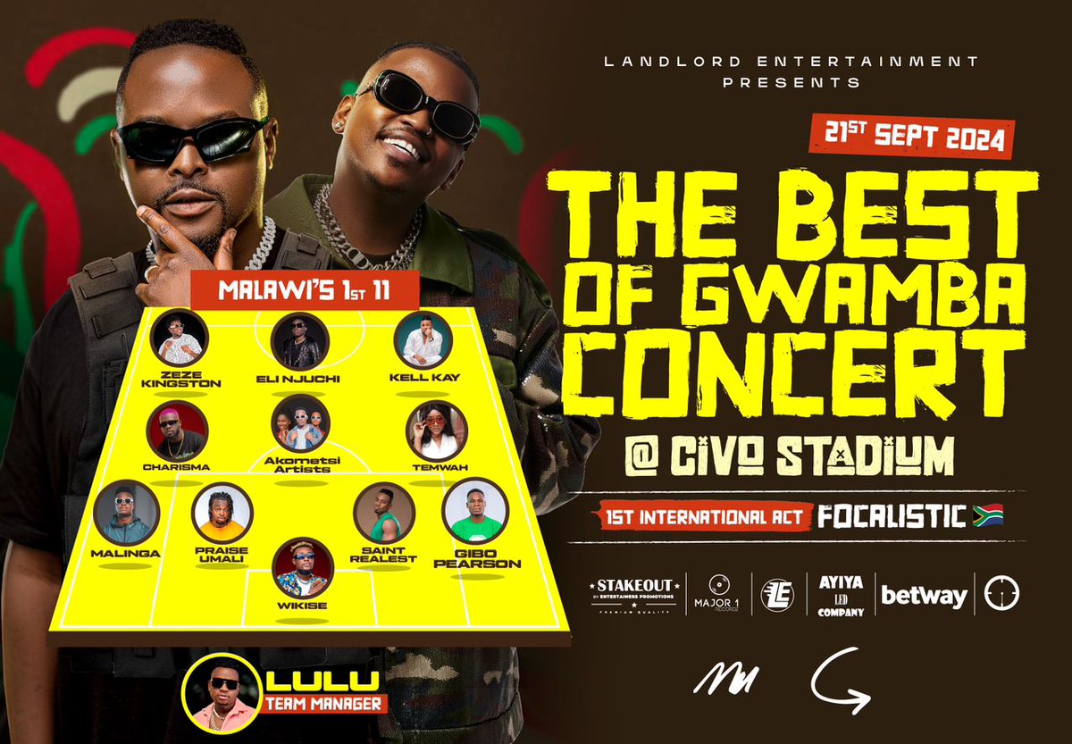 Addi teacher Lulu nde mwini team 🫵🫵🔥

Top striker mbambande <a href="/Eli_Njuchi/">🐝</a>

#THEBESTOFGWAMBACONCERT 
#GwambaCelebrationday
#civoStadium