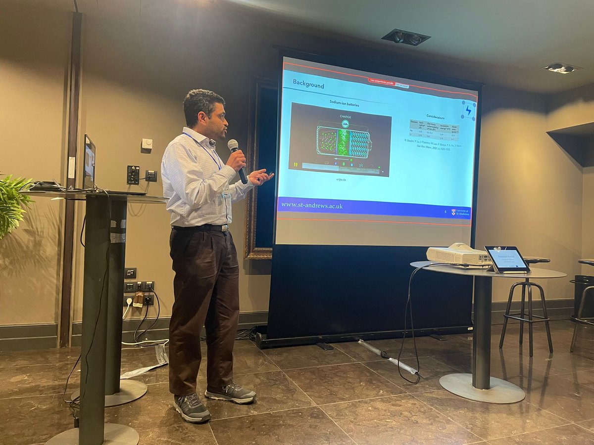 A great talk of <a href="/aamod_desai/">Aamod V. Desai</a> presenting about MOFs for batteries at the 1st <a href="/EU4MOFs/">EU4MOFs</a> conference.