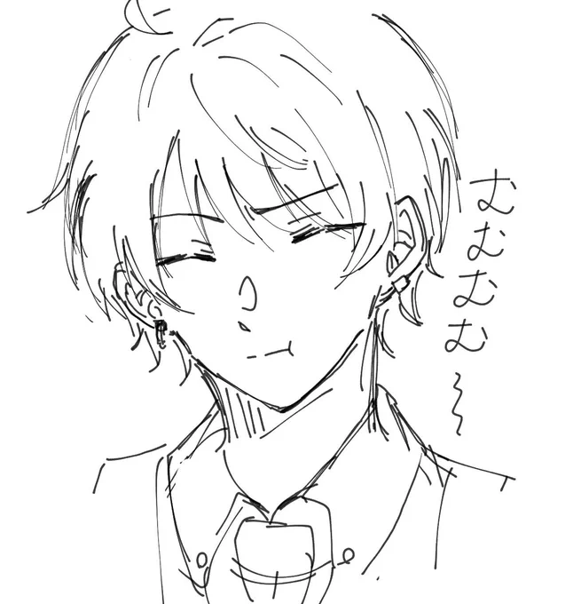 拗ねる陽さんラフ 