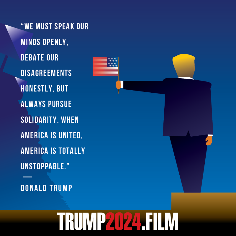 Trump2024Film's tweet photo. We are unstoppable.