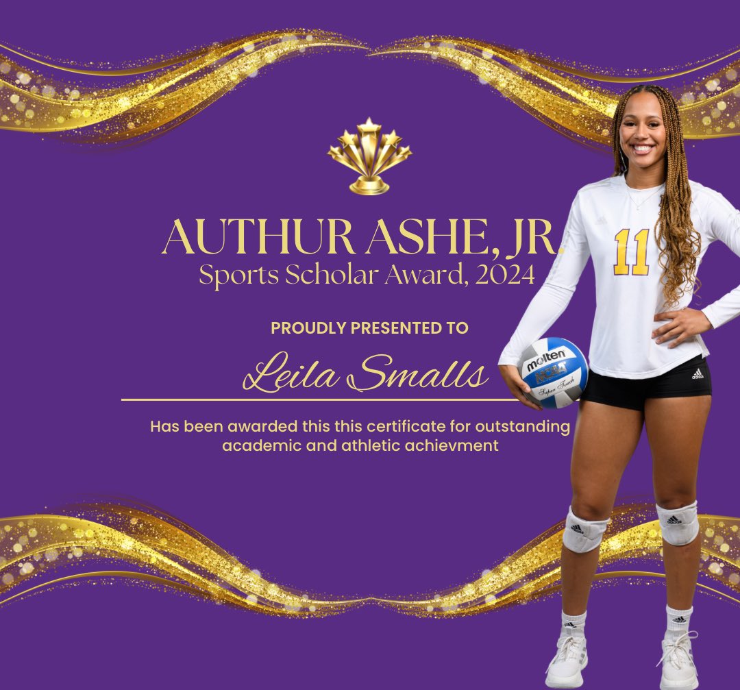 Congratulations to Sophomore Mechanical Engineering major <a href="/leilasmallss/">Leila Smalls</a> for receiving the Authur Ashe Jr. Sports-scholar award!