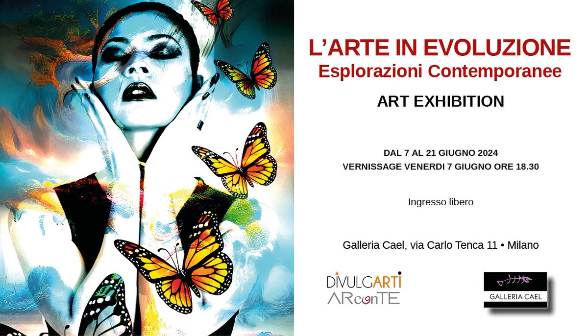 TribeAll4's tweet photo. Looking forward to exhibiting 4 paintings with Divulgarti group opening tonight at Galleria Cael in Milan for the inauguration of a new contemporary art collective... "Art in Evolution: Contemporary Explorations".

Exhibition runs till 21st June.
#angelathouless #tribeall https://t.co/EHdNJNUZtD