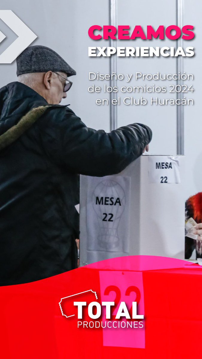 totalproduccion's tweet photo. Durante la jornada votaron 6.378 quemeros. Agradecemos a Abel Poza y a la comisión directiva por confiar en nuestra experiencia en eventos deportivos.
¡Gracias @cahuracan por elegirnos!
#deportes #diseñodeeventos #diseñodeexperiencias #produccionintegral #produccion https://t.co/YC4bwgCimQ