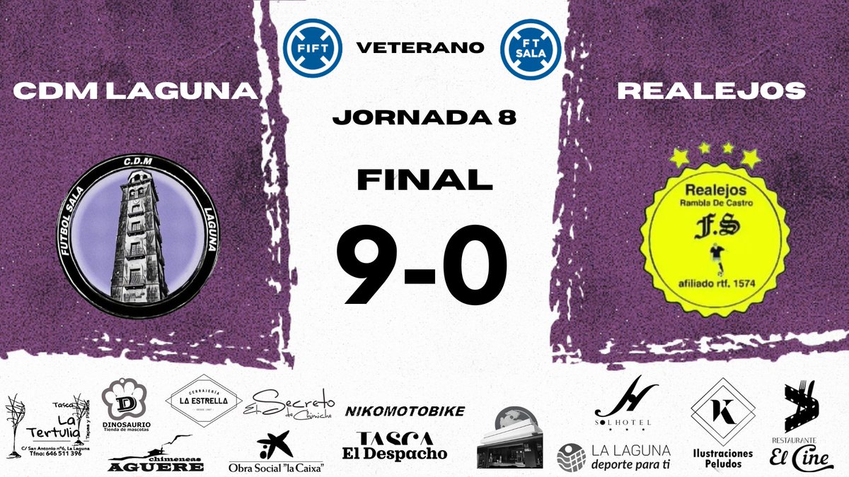 CDMaxorataTfe's tweet photo. VETERANO | RESULTADO 
Gran resultado del veterano en el partido de esta semana frente al Realejos. 
⚽⚽⚽⚽ Ruyman
⚽⚽⚽ Ale
⚽ Alberto
⚽ Mon
¡¡Vamos Laguna!! 💜🤍 https://t.co/V3D3fxSUvS