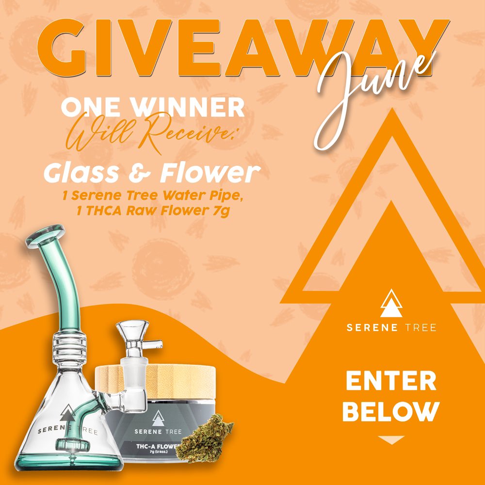 SereneTreeCBD's tweet photo. Summer is upon us and we're chilling out with our new water pipes! We want others to get in on this so we're giving out some glass and flower for this month's GA! Check the link below  to enter!

https://t.co/aD3lk5suro https://t.co/ME4kNJZxJi