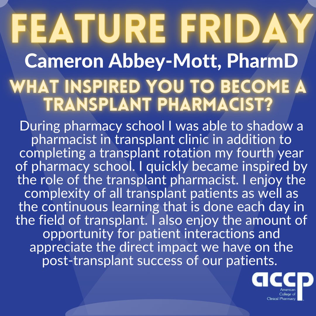 TxpPRN's tweet photo. #FeatureFriday🔦📷Cameron Abbey-Mott is a PGY2 SOT resident at Massachusetts General Hospital. Check out her literature review of daratumumab treatment in six highly sensitized SOT recipients on the blog this week! ✨ https://t.co/G7dKn188I2