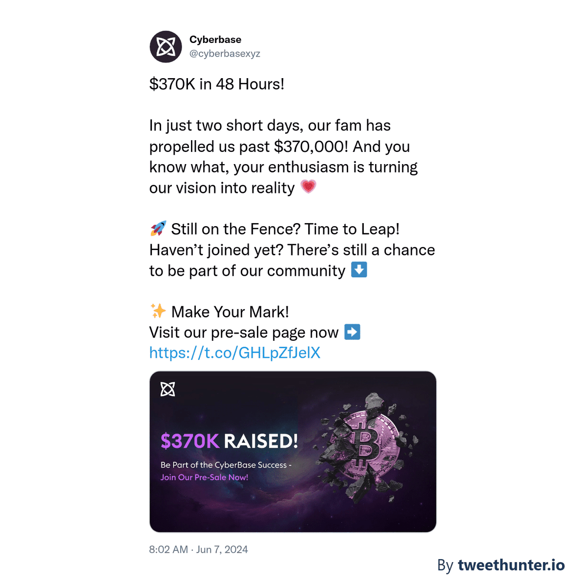 TweetHunterIO's tweet photo. @LenzZiko15969 @cyberbasexyz Here’s your screenshot. Want to grow on 𝕏? Check out https://t.co/g68yBgxFbT. https://t.co/0N9ixMl9cy