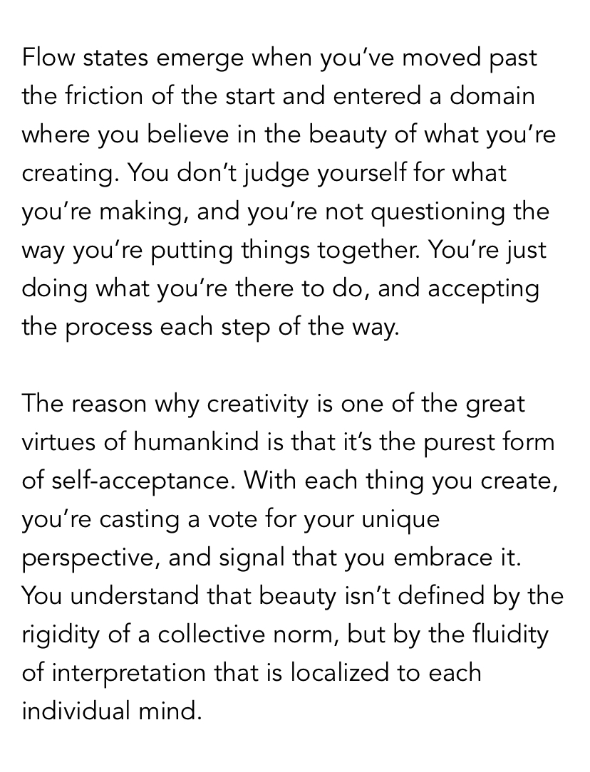 To create is to accept yourself