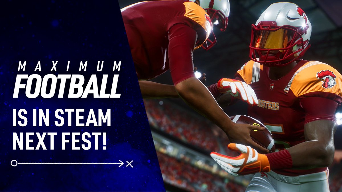 MaxFootballGame's tweet image. Get ready to hit the field! 

We're excited to announce that the first public Beta for #MaximumFootball will be available on June 10th as a part of Steam's #NextFest. 

Mark your calendars and get your game face on!
