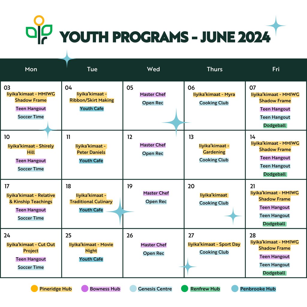 Trellis Society (@trellisyyc) on Twitter photo Summer is here with plenty of activities for our youth! ☀️
📅 Check out the June calendar to see what our Youth Programs team has in place for your youth!
For more information, contact youthprograms@growwithtrellis.ca 🌱 Summer is here with plenty of activities for our youth! ☀️
📅 Check out the June calendar to see what our Youth Programs team has in place for your youth!
For more information, contact youthprograms@growwithtrellis.ca 🌱