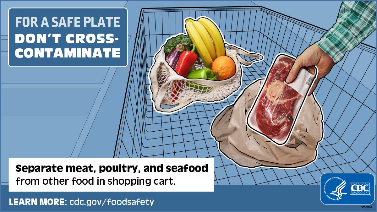 UFEFNEP's tweet photo. Today is World Food Safety Day! Keeping food safe begins at the store. Separate meat, poultry, and seafood from other food in your shopping cart to prevent foodborne illnesses. 

#EFNEPworks #UFIFASExtensionFCS #FoodSafety https://t.co/blsXY2N682