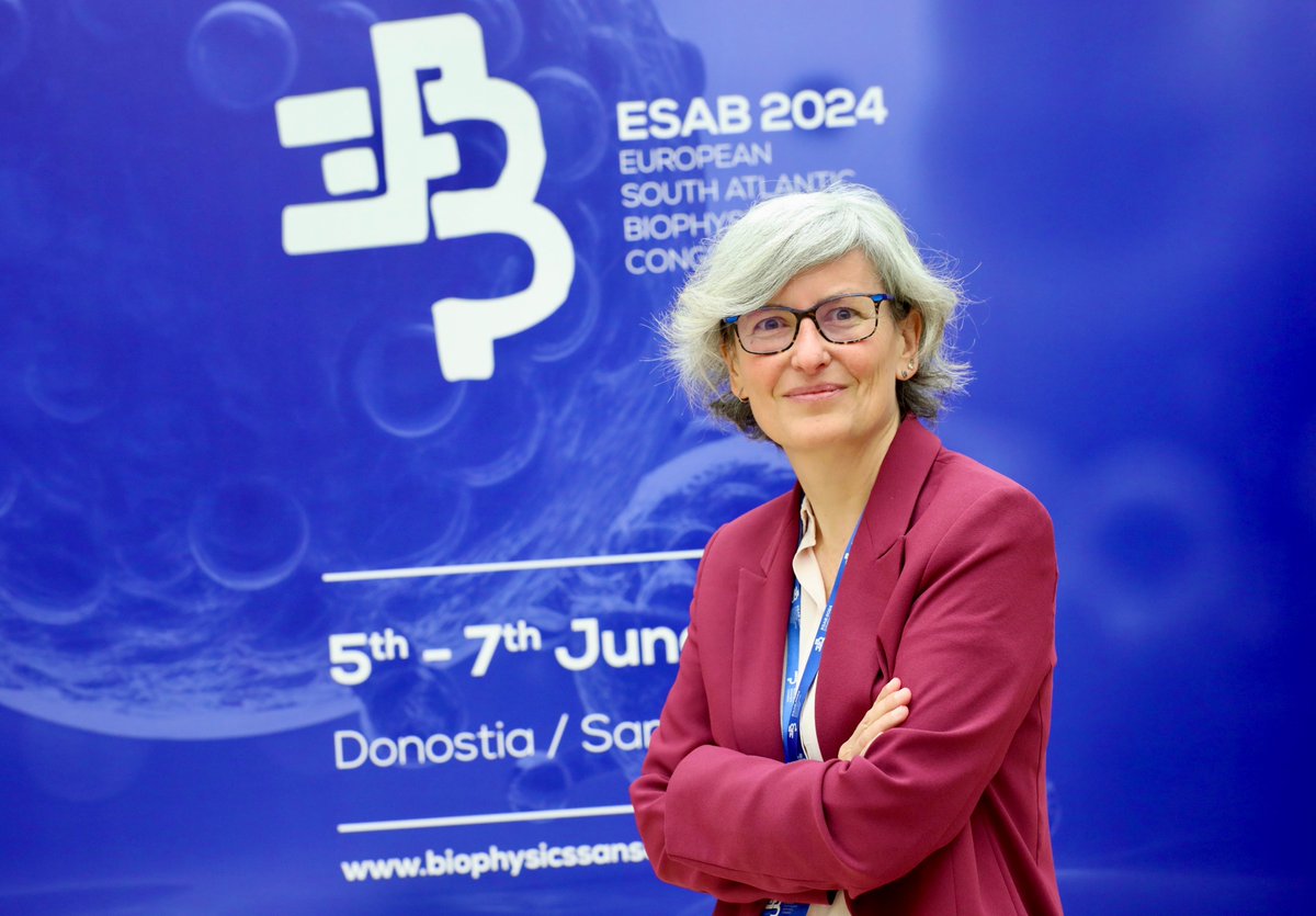 #ESAB2024
🎉Congratulations!
Prof. Aitziber L. Cortajarena, the president of the Organizing and Scientific Committee of the Congress and Scientific Director of <a href="/CICbiomaGUNE/">CIC biomaGUNE</a> has been selected as the next <a href="/SBEsp/">Soc Biofísica España</a> president. 

#biophysics #congress #science #research #knowledge