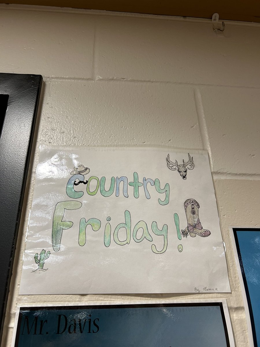 Last #CountryFriday.  Some kids even stayed after the bell to finish the last song :(