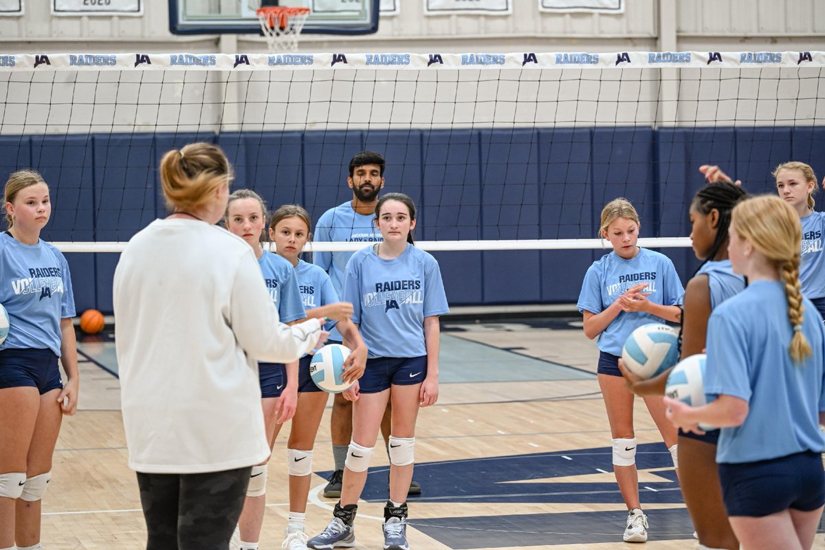 JacksonAcademy's tweet photo. Setting, Spiking, and Soaring at JA Volleyball Camp!🏐 
This week, our gym was filled with future volleyball stars at our summer camp! Campers learned key skills, practiced teamwork, and had a blast with coaches and fellow players. #WeAreJA https://t.co/koC4rodIhp