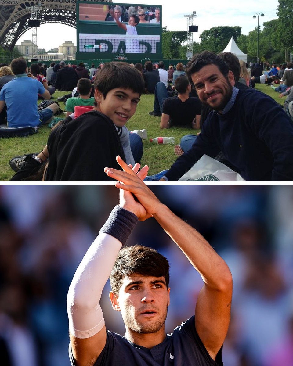 cyclingontnt's tweet photo. It's a 𝐝𝐫𝐞𝐚𝐦 𝐜𝐨𝐦𝐞 𝐭𝐫𝐮𝐞 for Carlos Alcaraz ❤️️

#RolandGarros https://t.co/0JJTdbUYn3