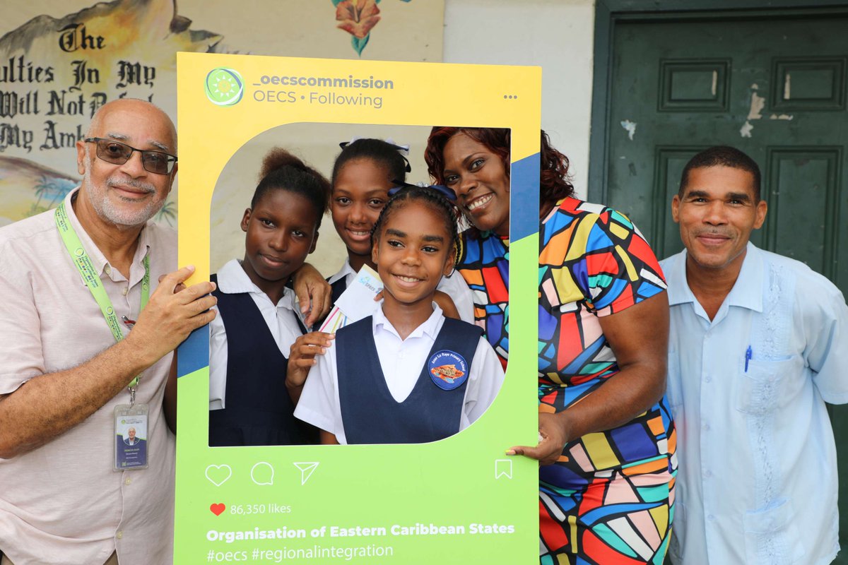 oecscommission's tweet photo. 📚✨ We're at it again! The #OECS Director General joined us on a visit to Anse La Raye and Canaries Primary Schools as part of our 43rd anniversary activities.🌟 #OECS43 https://t.co/VTFgHcApAr