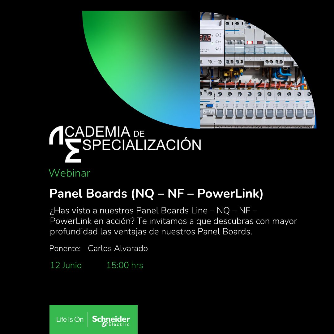 SchneiderMX's tweet image. Descubre la versatilidad incomparable de los Panelboards NQ, NF y Powerlink y únete a la evolución de la distribución eléctrica confiable y eficiente.⚡ 

Regístrate aquí ➡️ spr.ly/6011eomXF

📅 12 junio – 15:00 hrs 

#PanelBoards #SolucionesEléctricas #PowerQuality