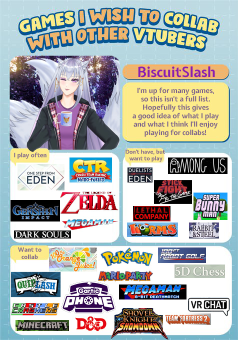 I finally did the collab sheet!

All accurate to the time I post this.

#vtuber #vtubercollab