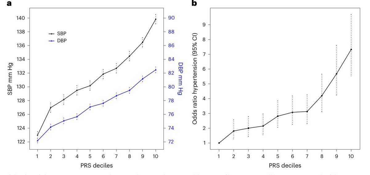 Marios Georgakis (@mariosgeorgakis) on Twitter photo GWAS for blood pressure traits <a href="/NatureGenet/">Nature Genetics</a>
👉N=1M
👉2,103 loci
👉60% of heritability explained
👉polygenic score (PRS) improved hypertension prediction (AUROC 0.791->0.826)
👉top vs. bottom PRS decile: 17 mmHg higher SBP and 7x higher hypertension risk
nature.com/articles/s4158… GWAS for blood pressure traits <a href="/NatureGenet/">Nature Genetics</a>
👉N=1M
👉2,103 loci
👉60% of heritability explained
👉polygenic score (PRS) improved hypertension prediction (AUROC 0.791->0.826)
👉top vs. bottom PRS decile: 17 mmHg higher SBP and 7x higher hypertension risk
nature.com/articles/s4158…