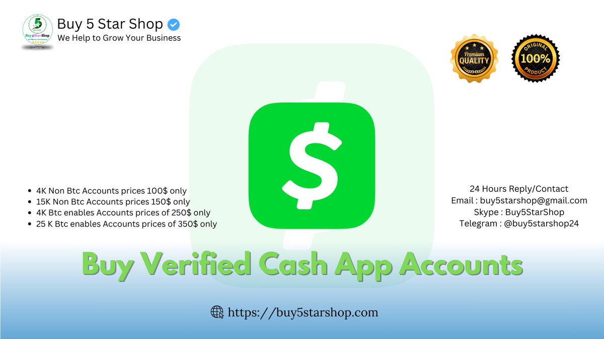GMBSells24's tweet photo. Buy Verified Cash App Accounts
Looking to purchase verified Cash App accounts? We offer verified Cash App accounts for sale.

👇Order Now 📢
🌐 https://t.co/qfveBkXdki🛒

#JimRomeOnX #Plummeting #Tapswap #RoaringKitty
#RyanCohen #gamestop #BTC #Binance #CashApp #PayPal https://t.co/GNBc6mw297