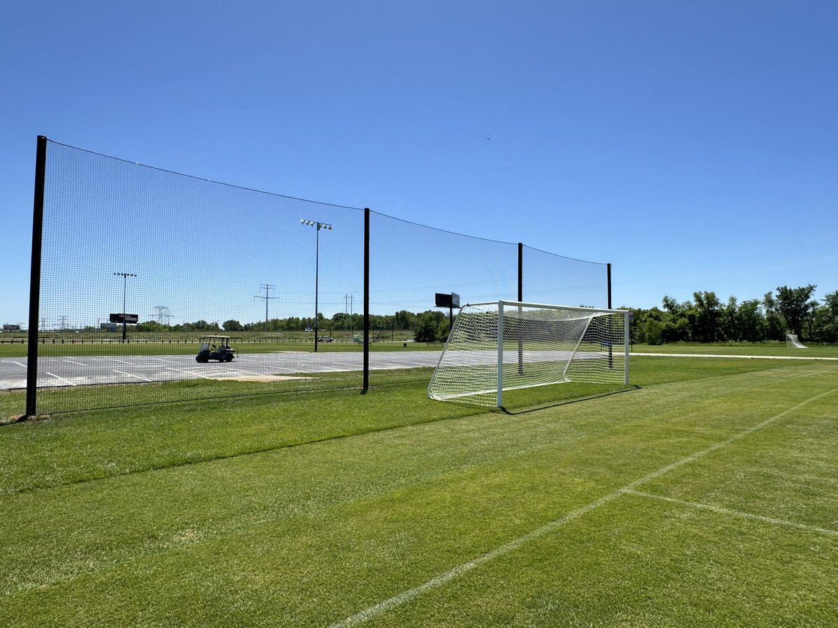 slysaleague's tweet photo. Everyone's pitching in to prepare the Slyman Bros SLYSA complex for the ECNL Girls &amp; ECNL Boys RL regional event happening next week. #MoDOT #TruTurf #ideallandscapegroup #aalco #ecnlplayoffs https://t.co/7XSLJmWDEg
