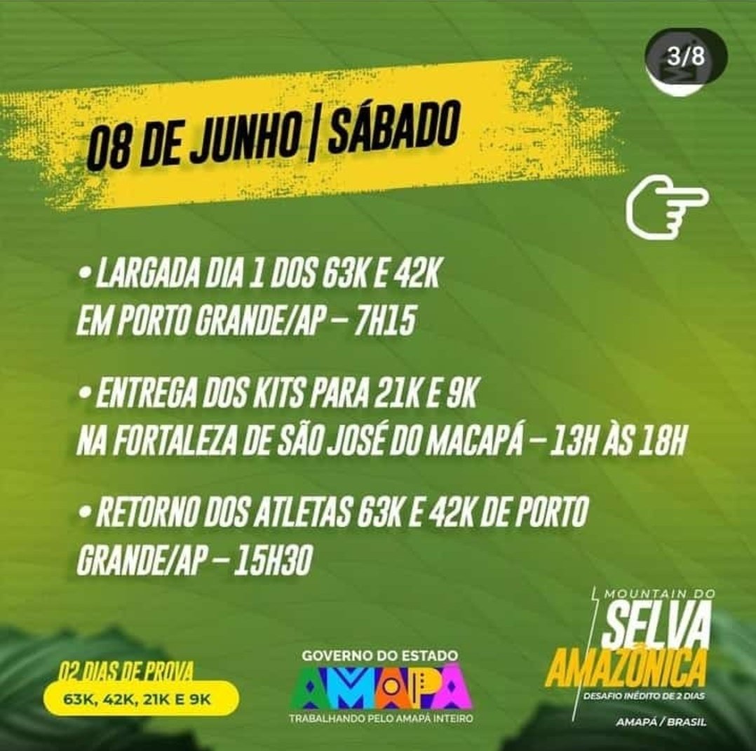 cleciozinho's tweet photo. Os hotéis da cidade já estão cheios meu povo, fortalecendo ainda mais o turismo na cidade.
Pois este final de semana ocorre o famoso Mountain do Selva Amazônica, com a presença de grandes corredores locais e de 20 estados.
#mountaindo
#GoverdoDoAmapa https://t.co/cLD3phqh82