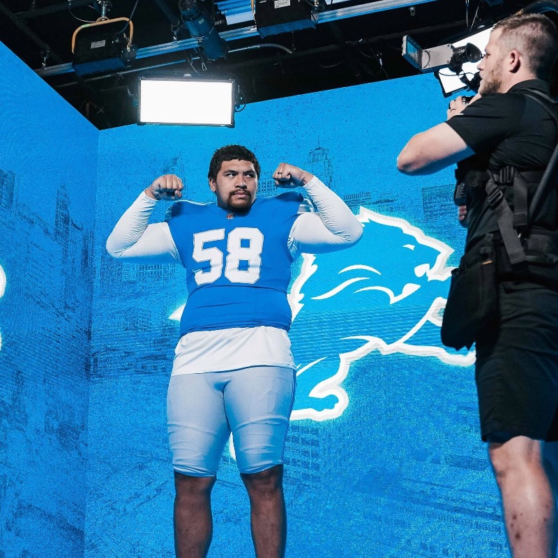 Lions's tweet photo. Some behind the scenes 📸 from Lions Media Day