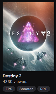 JakeSucky's tweet photo. Destiny 2 has passed 400,000 viewers on Twitch with World's First attempts at Salvation's Edge and The Final Shape https://t.co/a0D2HbPtT7