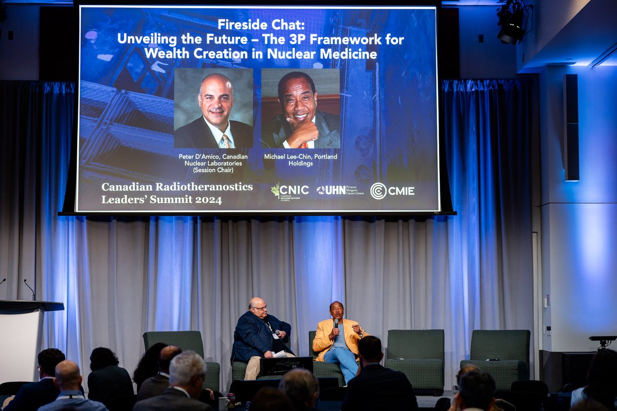 Michael_LeeChin's tweet photo. Just wrapped up my fireside chat at the Canadian Nuclear Isotope Council's 2024 Leaders' Summit. The atmosphere was buzzing, and it's clear we're all aligned in our passion for advancing nuclear medicine. #CNIC2024 #Passion #allthingsnuclear #theranostics https://t.co/ERVVUucDDI